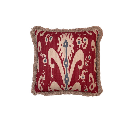 Alison Gee Amir Warm Red & Blue Cushion