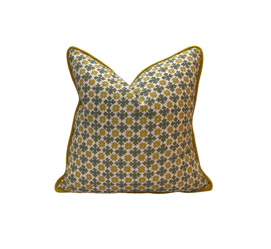 Alison Gee Chequerboard Yellow Cushion | Made to Measure