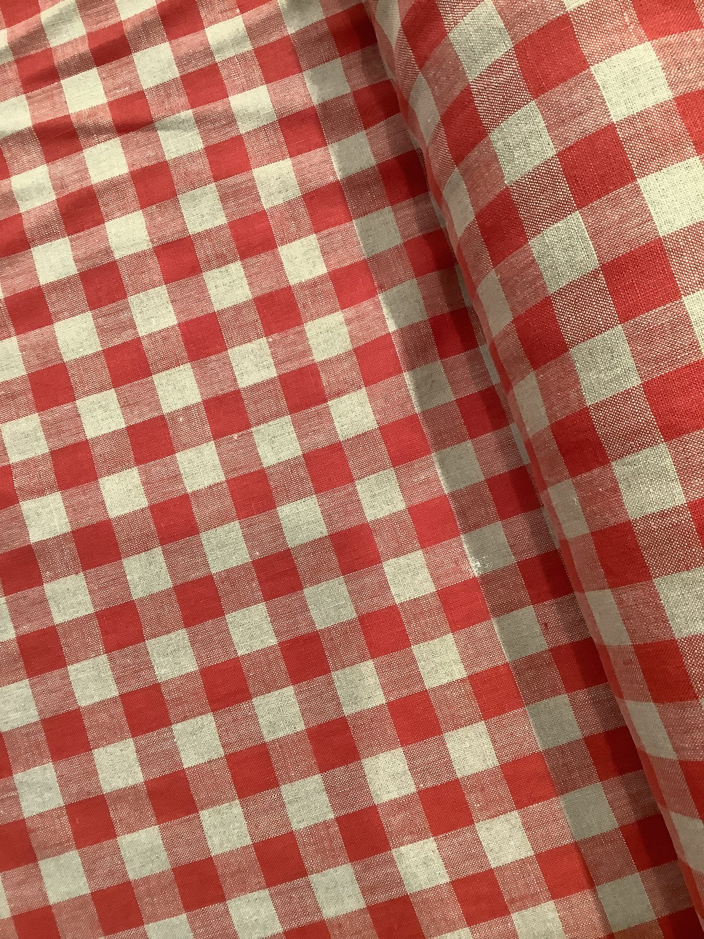 Washed Linen Check - Red
