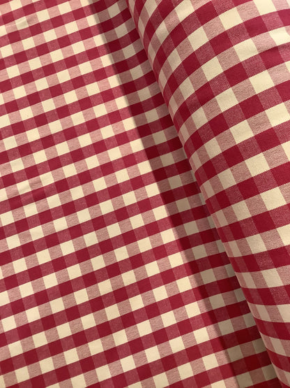 Raspberry Pink Gingham Check