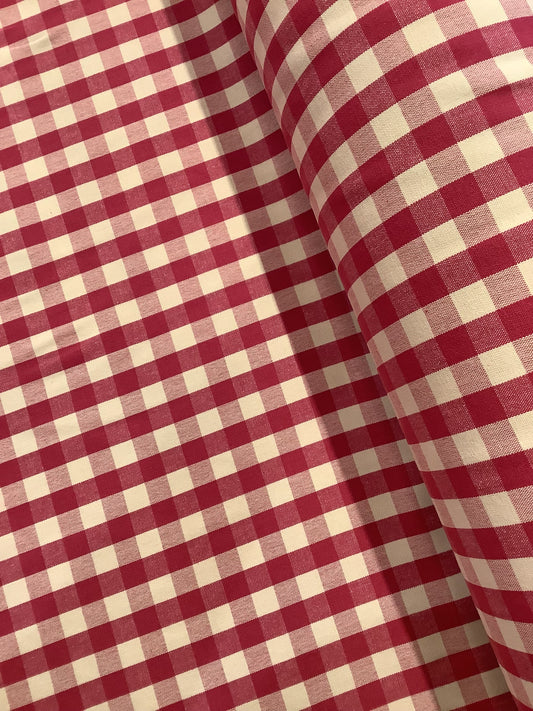 Raspberry Pink Gingham Check