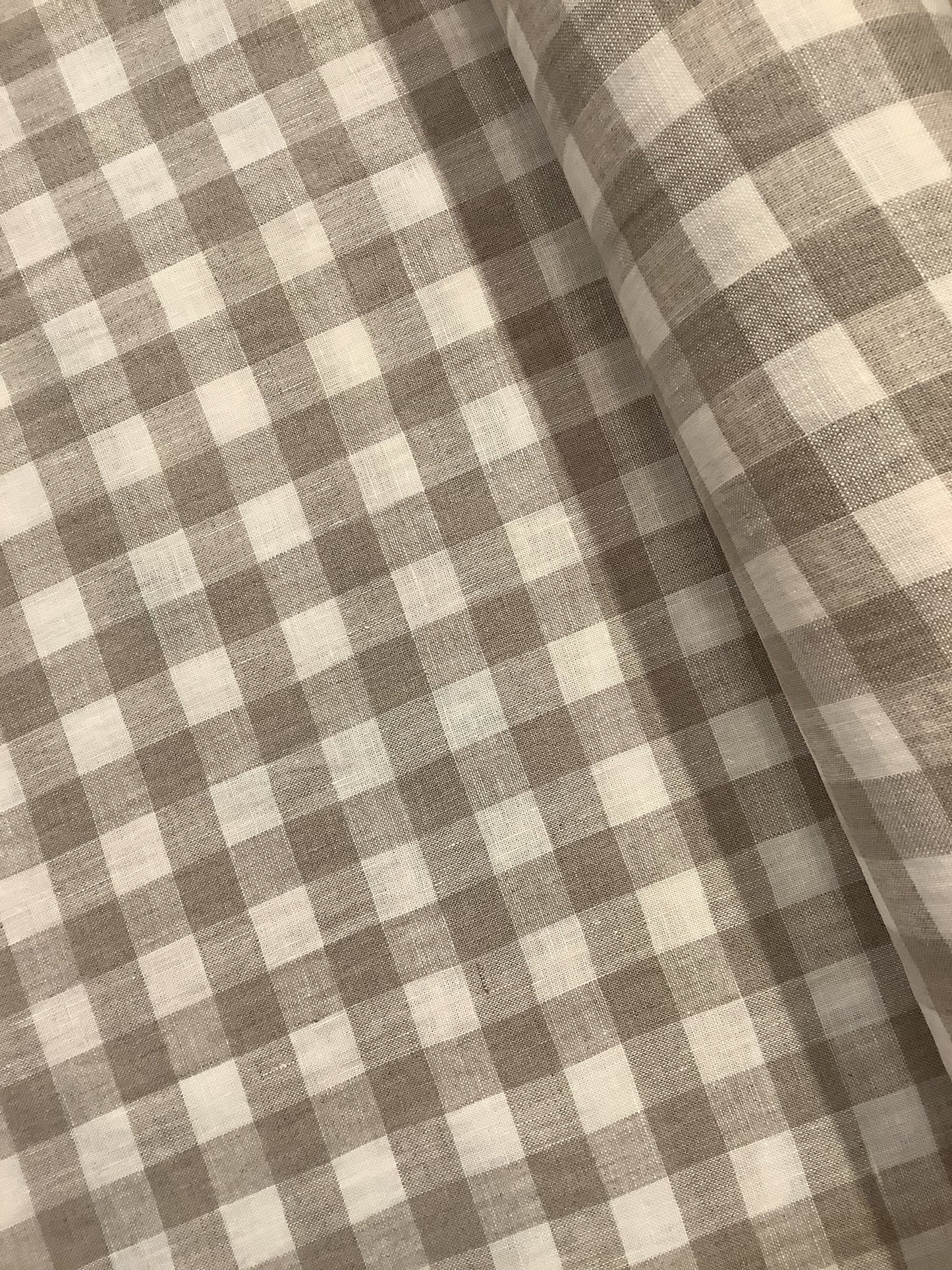Washed Linen Check - Natural