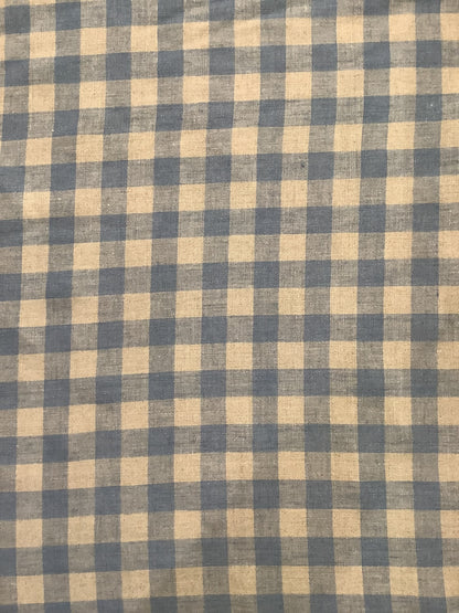 Washed Linen Check - Blue