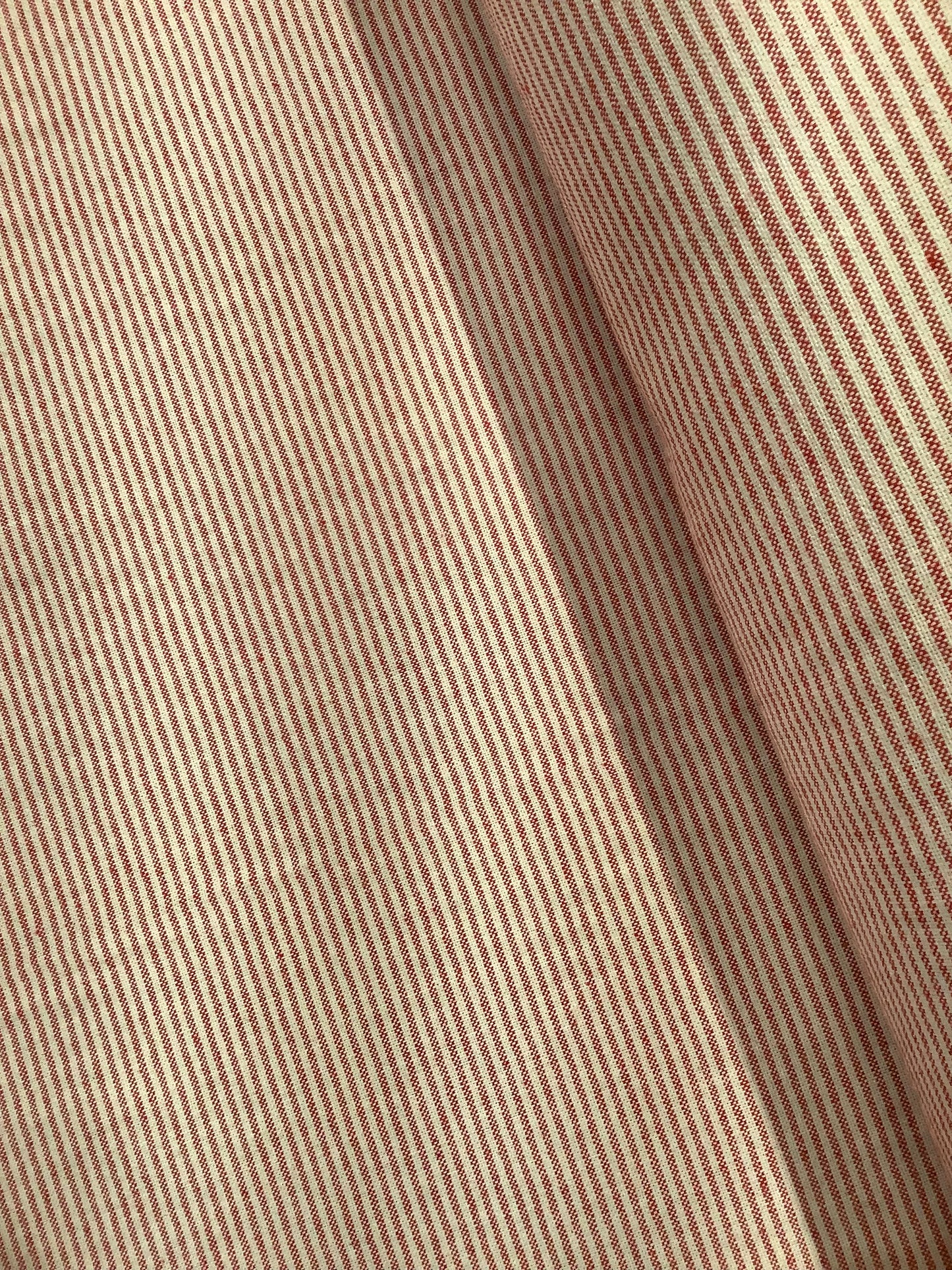 Ruby Red Pinstripe Ticking
