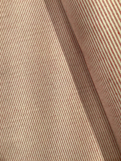 Ruby Red Pinstripe Ticking