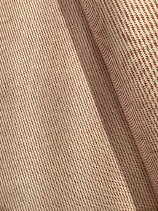 Ruby Red Pinstripe Ticking