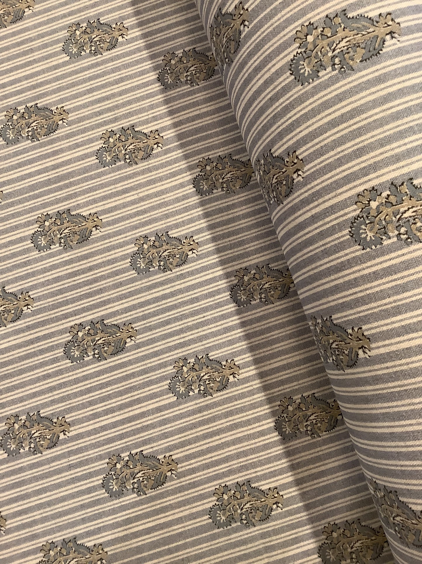 Stripe Thistle Block Print