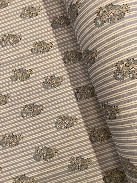 Stripe Thistle Block Print