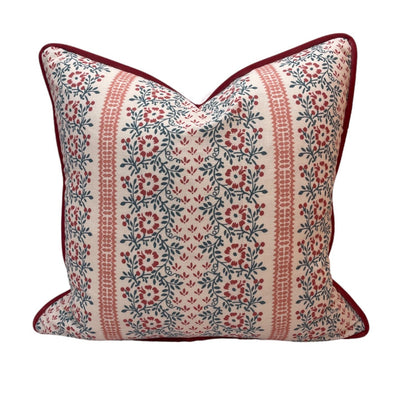 Charlotte Gaisford Suzanne Red Cushion 20" - Upstairs Downstairs Interiors