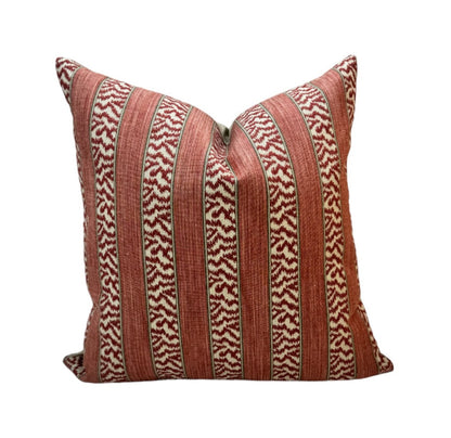 Colefax & Fowler Tilney Stripe Red Cushion