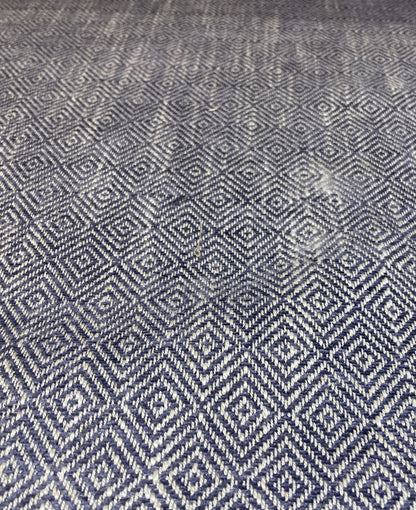 Navy Blue Geometric Weave