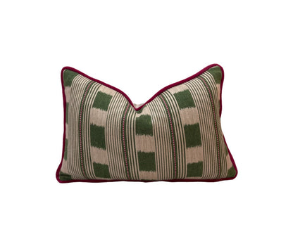 Christopher Farr Lost and Found Green Rectangle Cushion