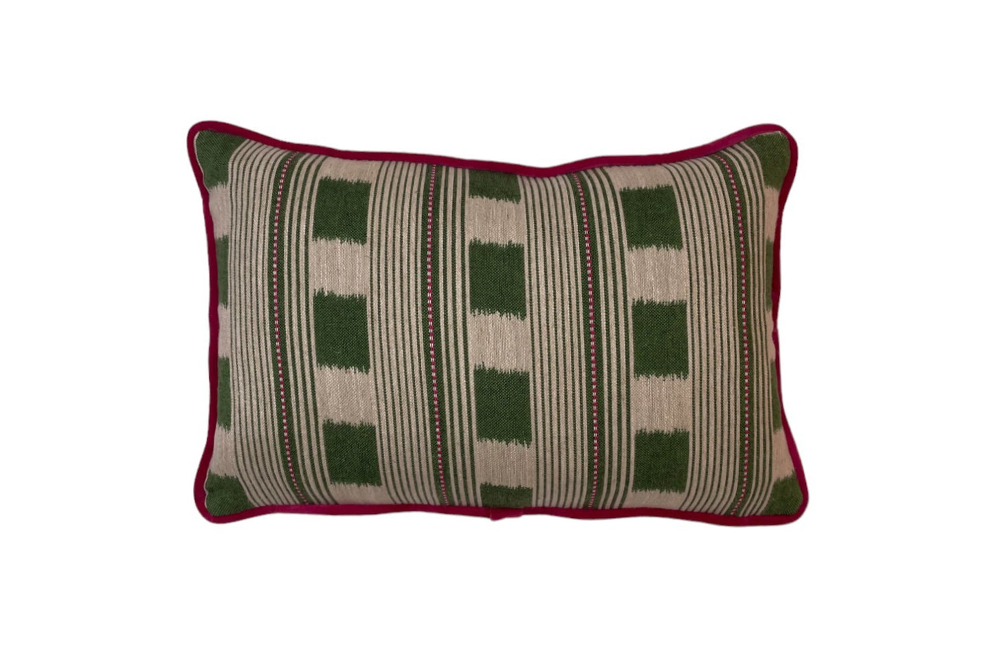 Christopher Farr Lost and Found Green Rectangle Cushion