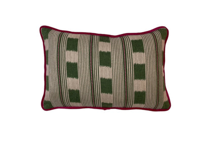 Christopher Farr Lost and Found Green Rectangle Cushion