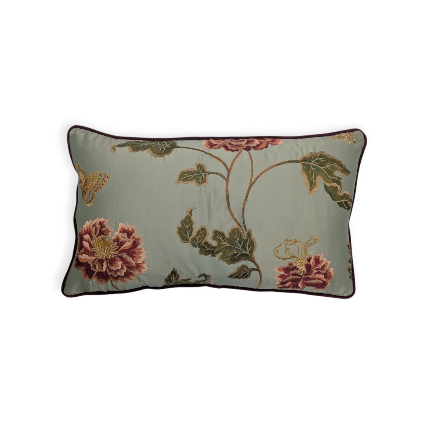 Colefax & Fowler Oriental Silk Poppy Cushion