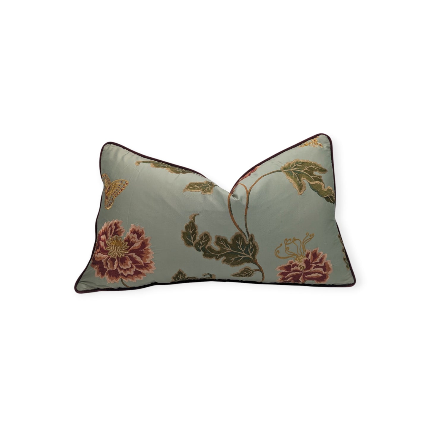 Colefax & Fowler Oriental Silk Poppy Cushion
