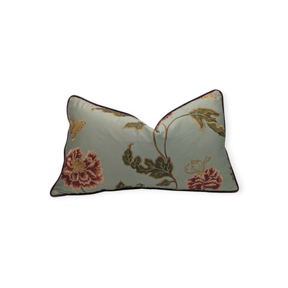 Colefax & Fowler Oriental Silk Poppy Cushion