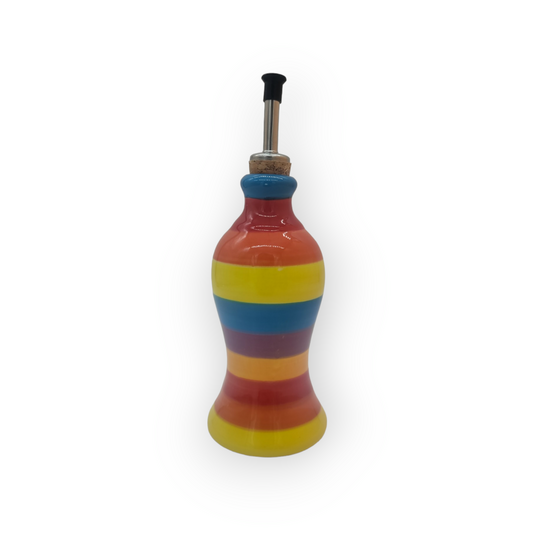 Iris Coloured Stripe Olive Oil Pourer