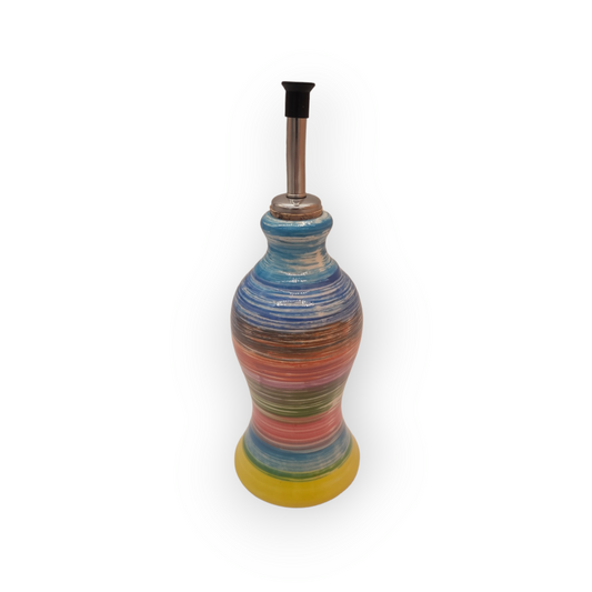 Sol Coloured Stripe Olive Oil Pourer