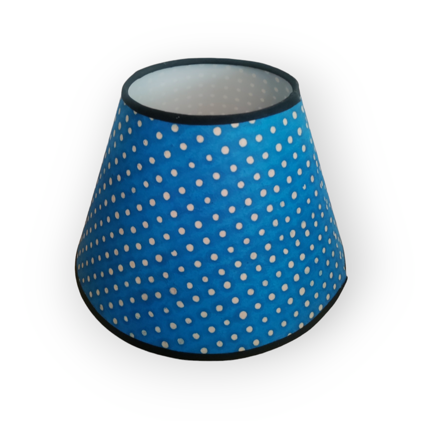 Navy Polka Dot Paper Empire Lampshade