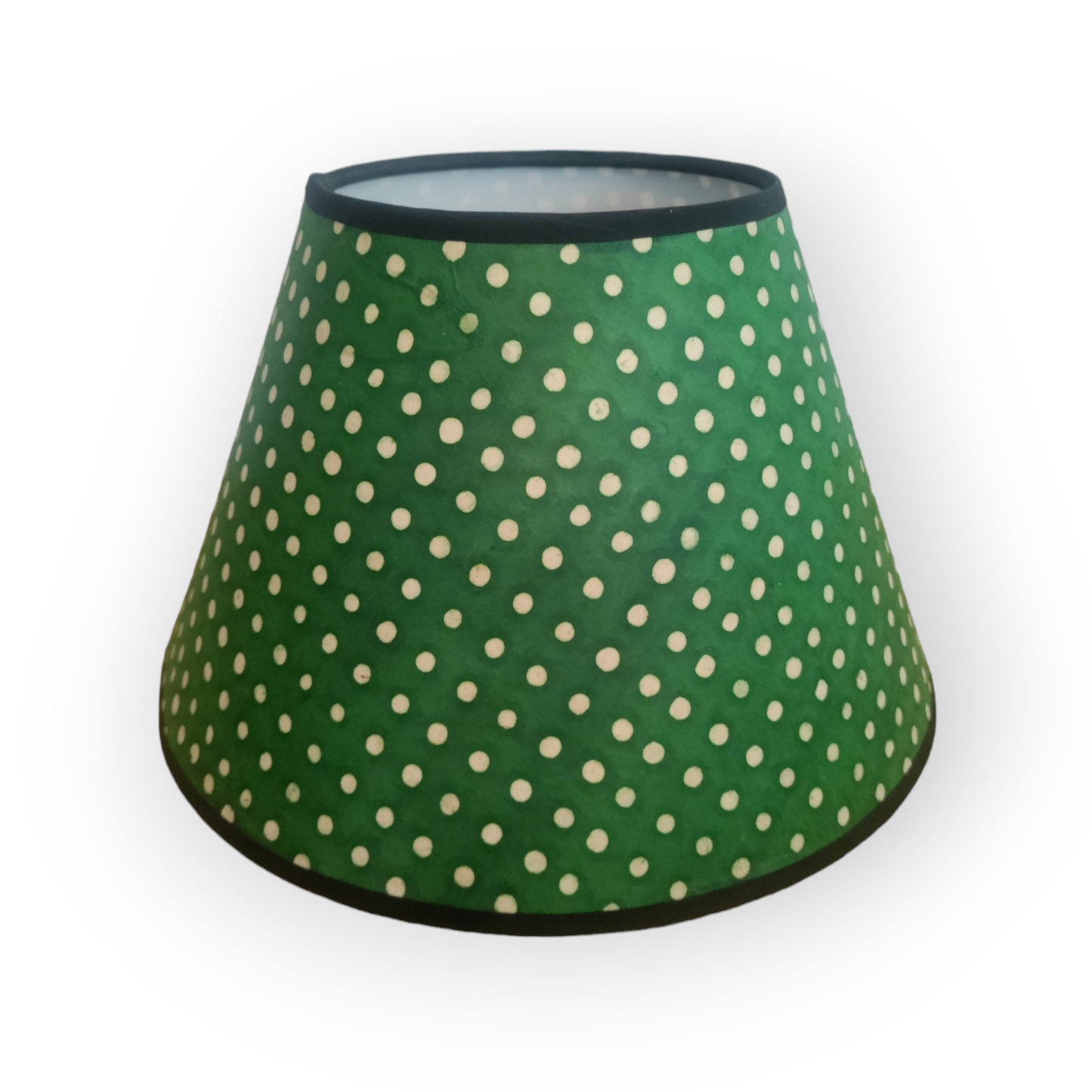 Green Polka Dot Paper Empire Lampshade