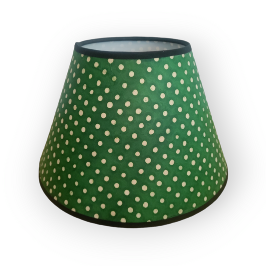 Green Polka Dot Paper Empire Lampshade