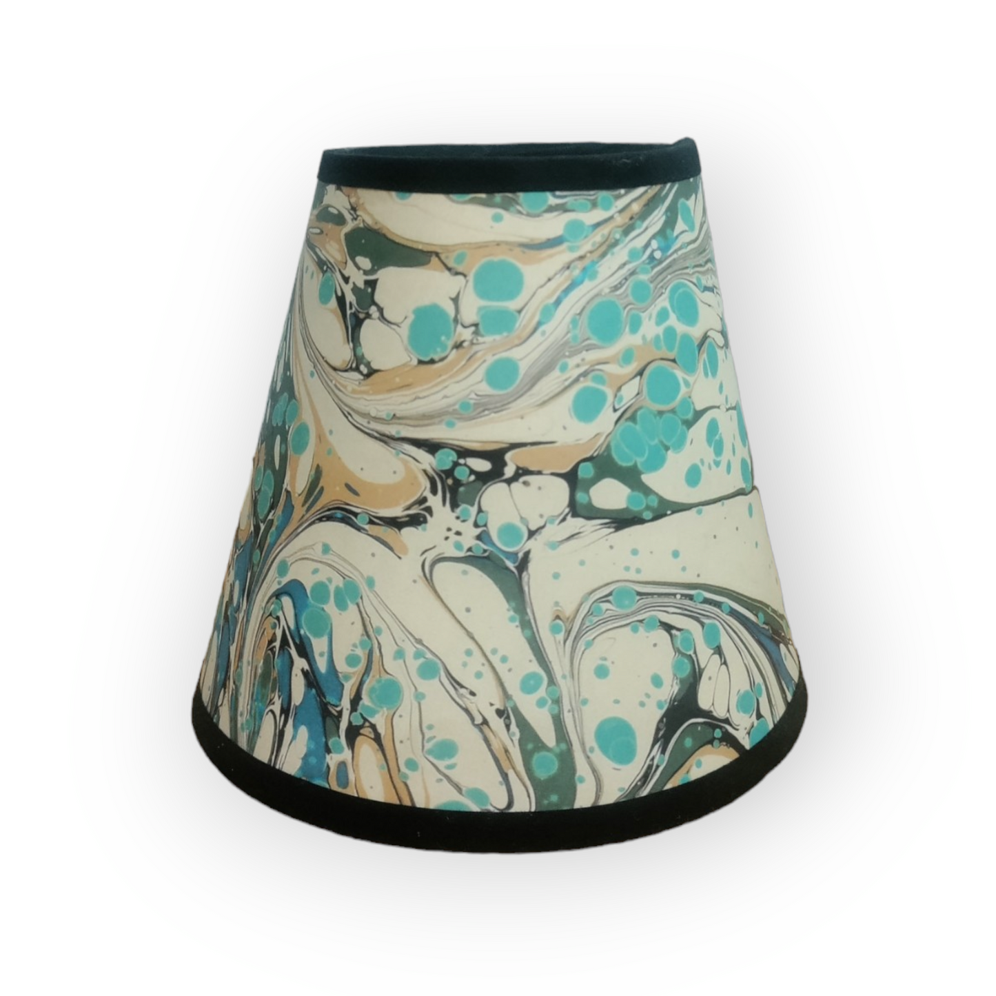 Hand Marbled Paper Candle Clip Lampshade
