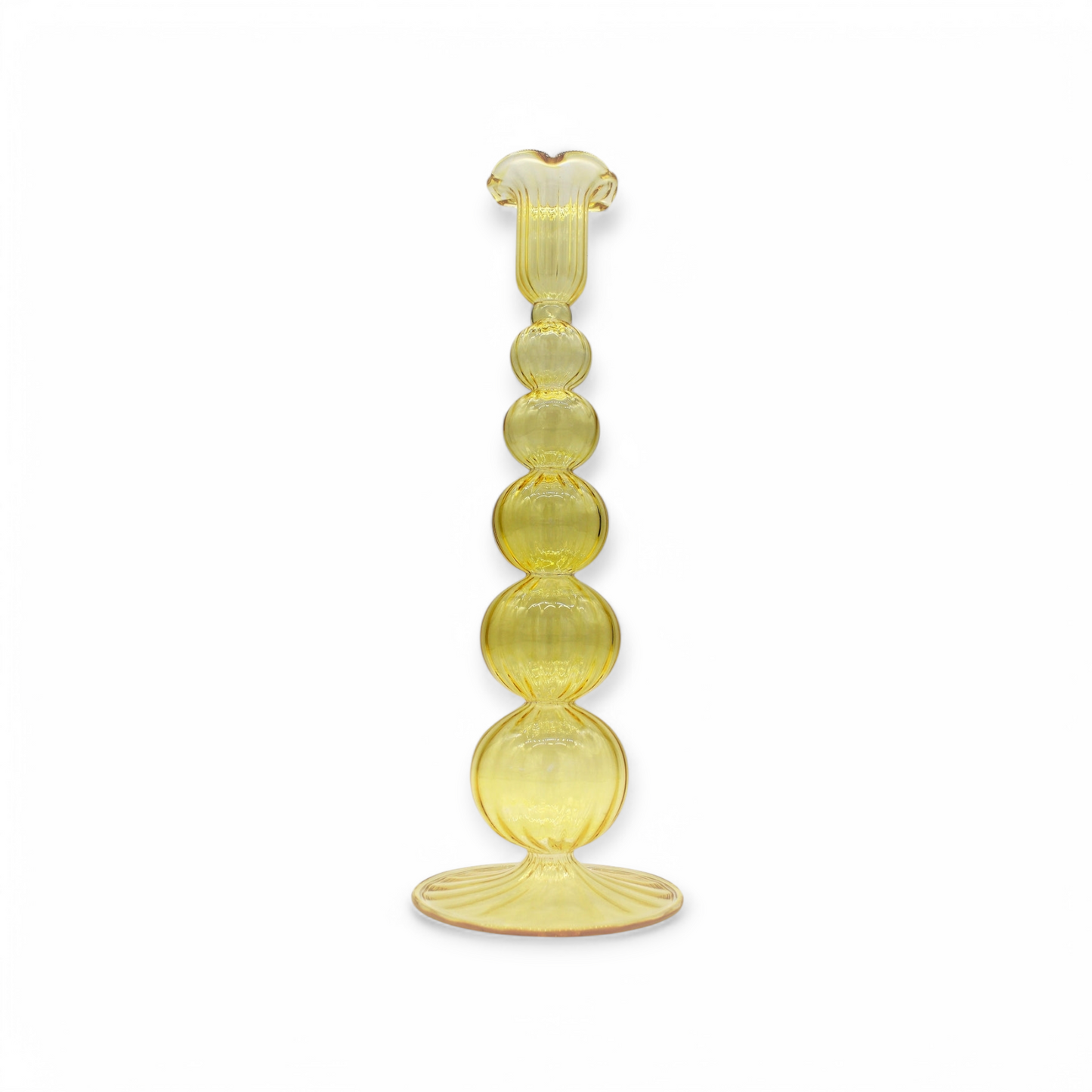 Tall Scalloped Candle Holder
