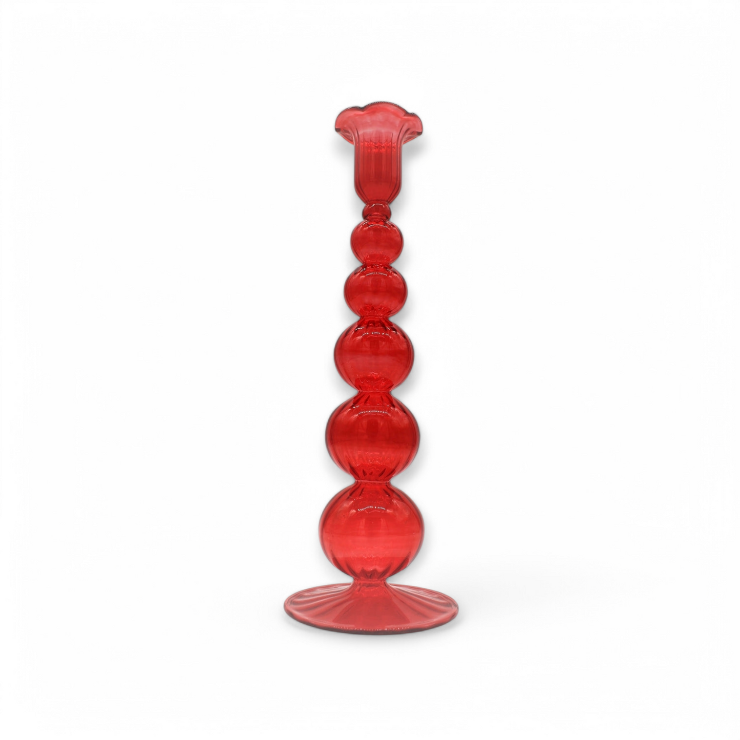 Tall Scalloped Candle Holder