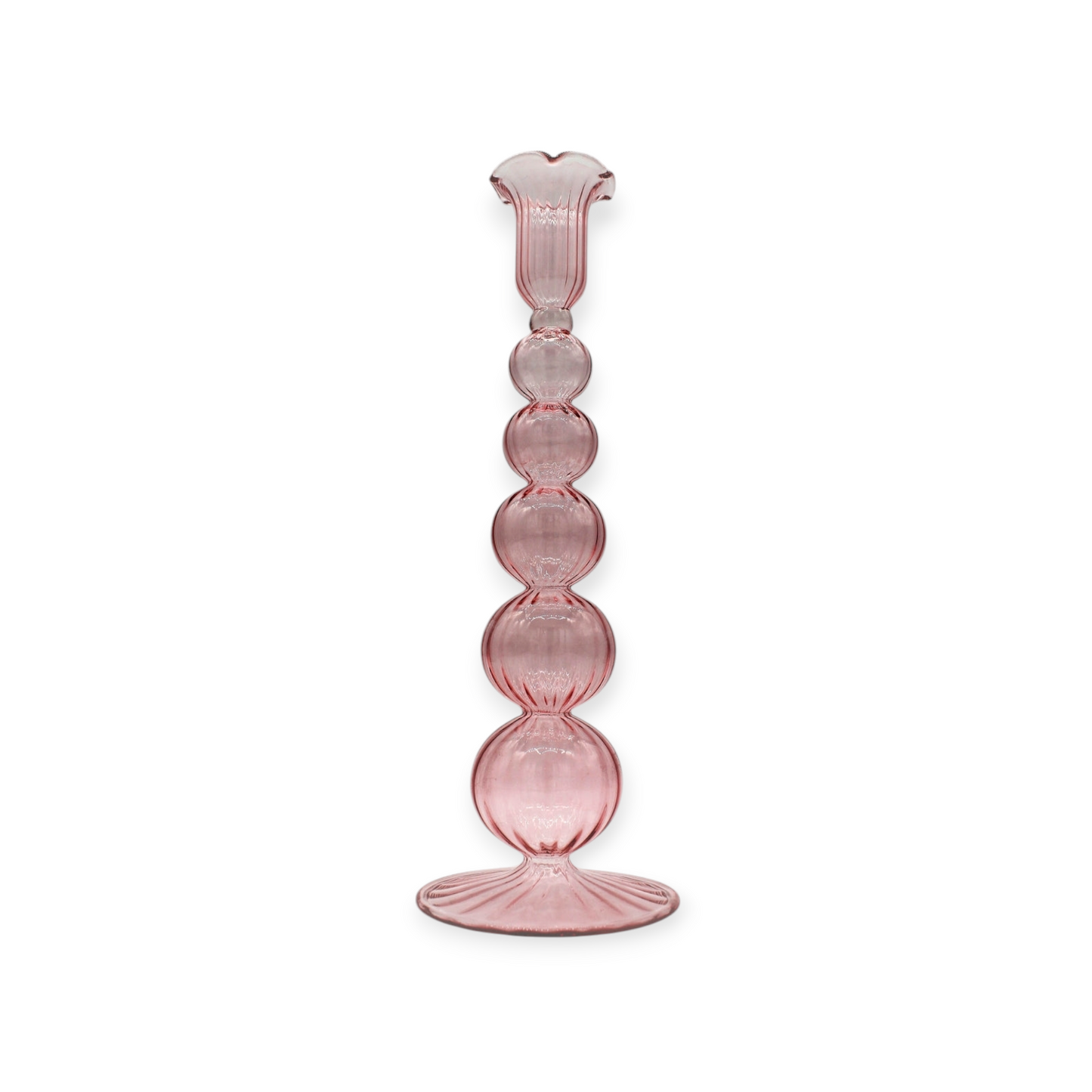 Tall Scalloped Candle Holder