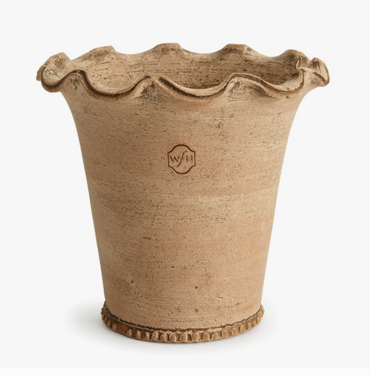 Terracotta Wave Edge Pot - Small