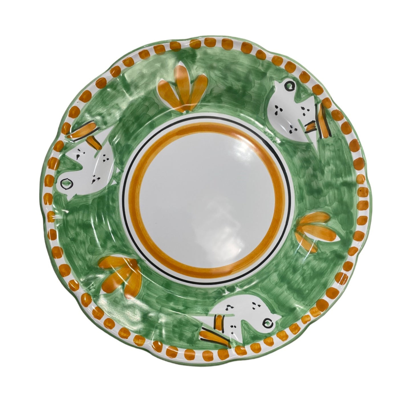 Hand Painted Zoo Plates - Green