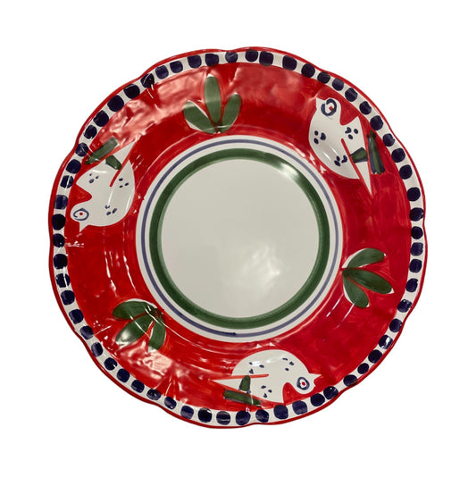 Hand Painted Zoo Plates - Red
