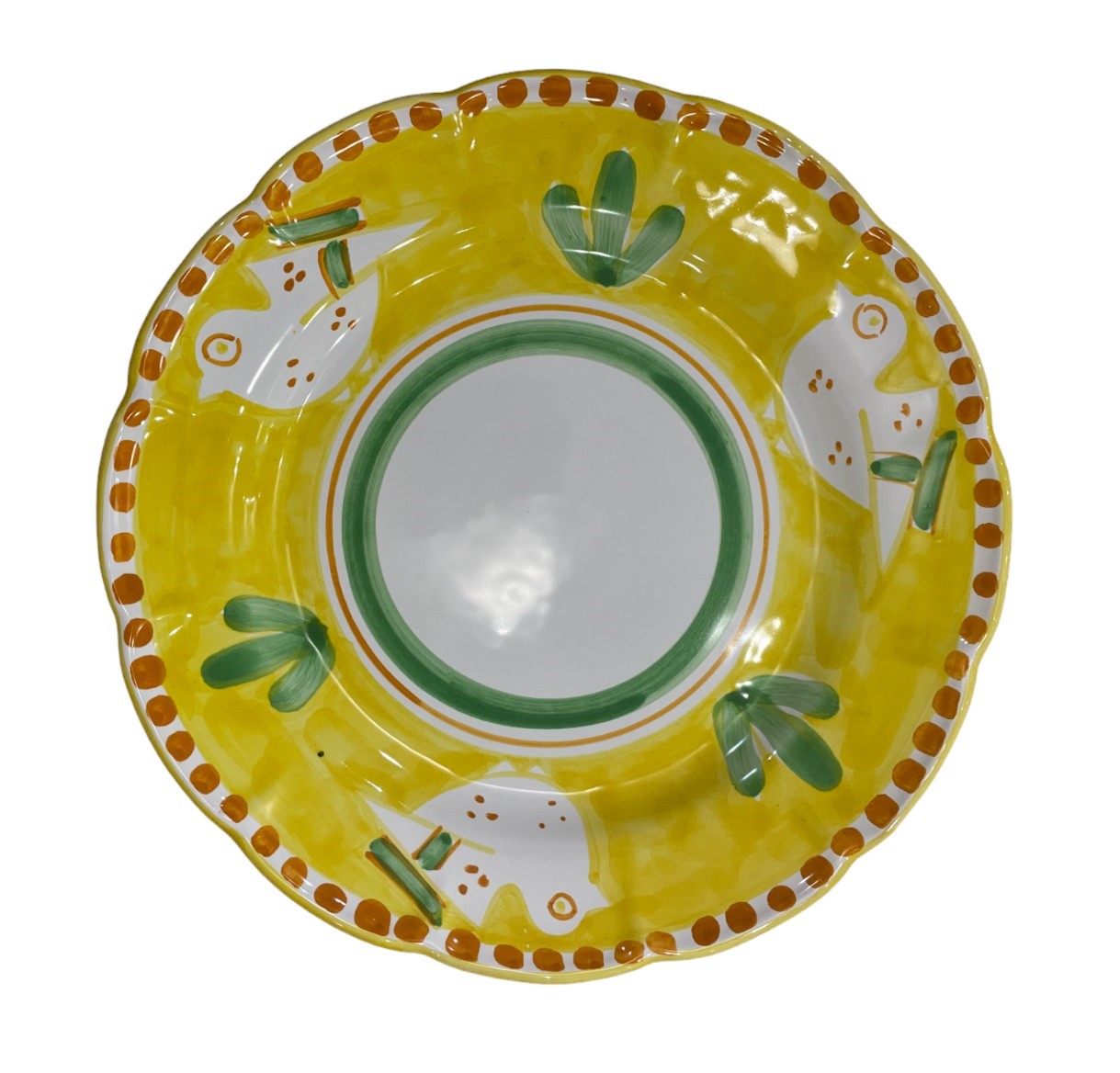 Hand Painted Zoo Plates - Yellow