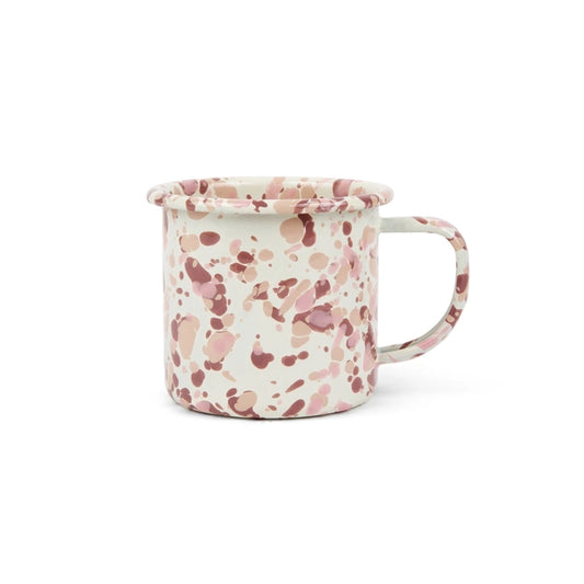 Enamelware Splatter Mug - Rosy Red