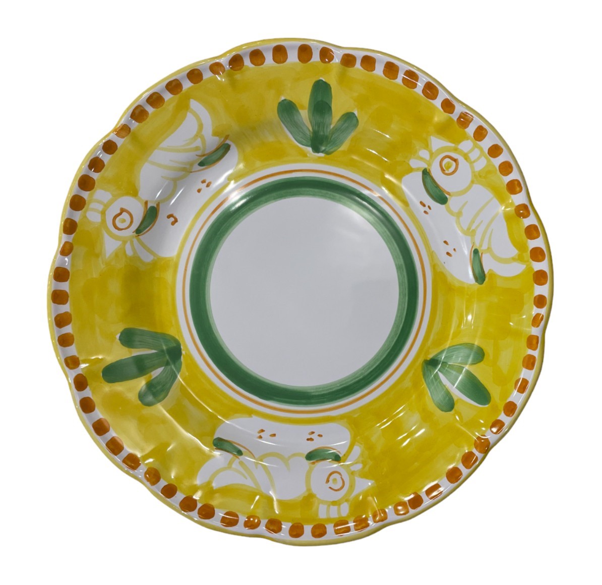 Hand Painted Zoo Plates - Yellow