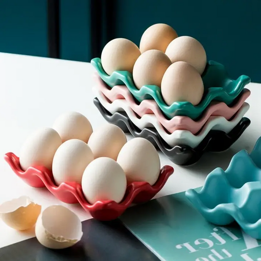 Ceramic 6 Grids Egg Holder
