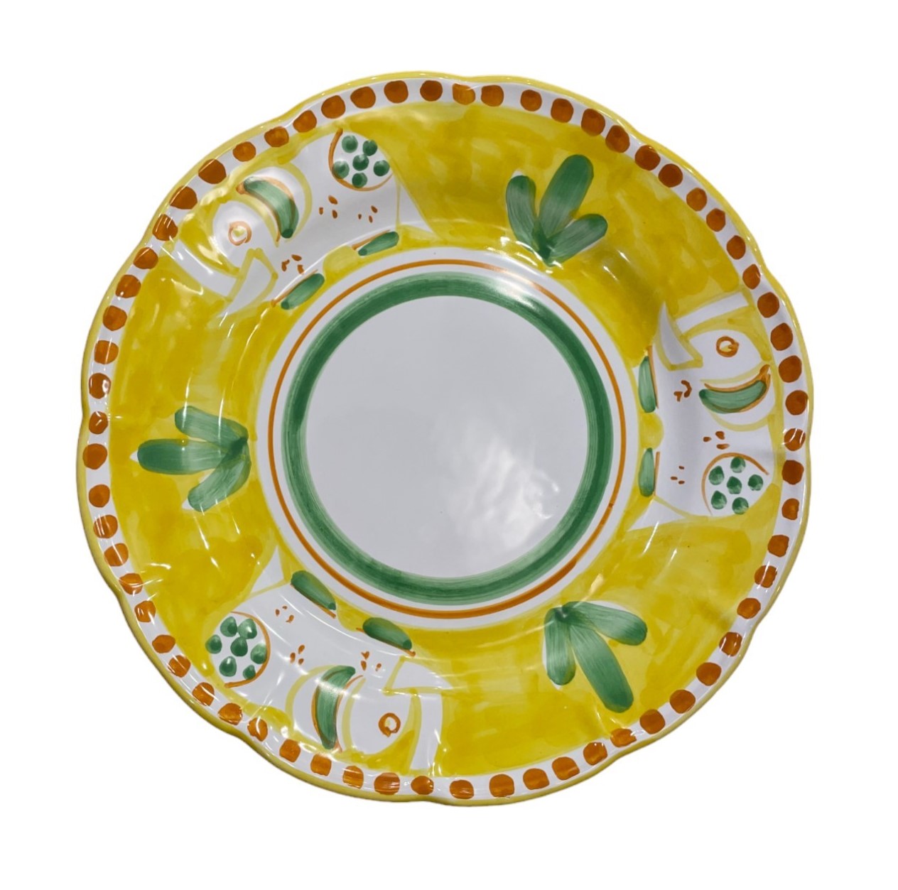 Hand Painted Zoo Plates - Yellow