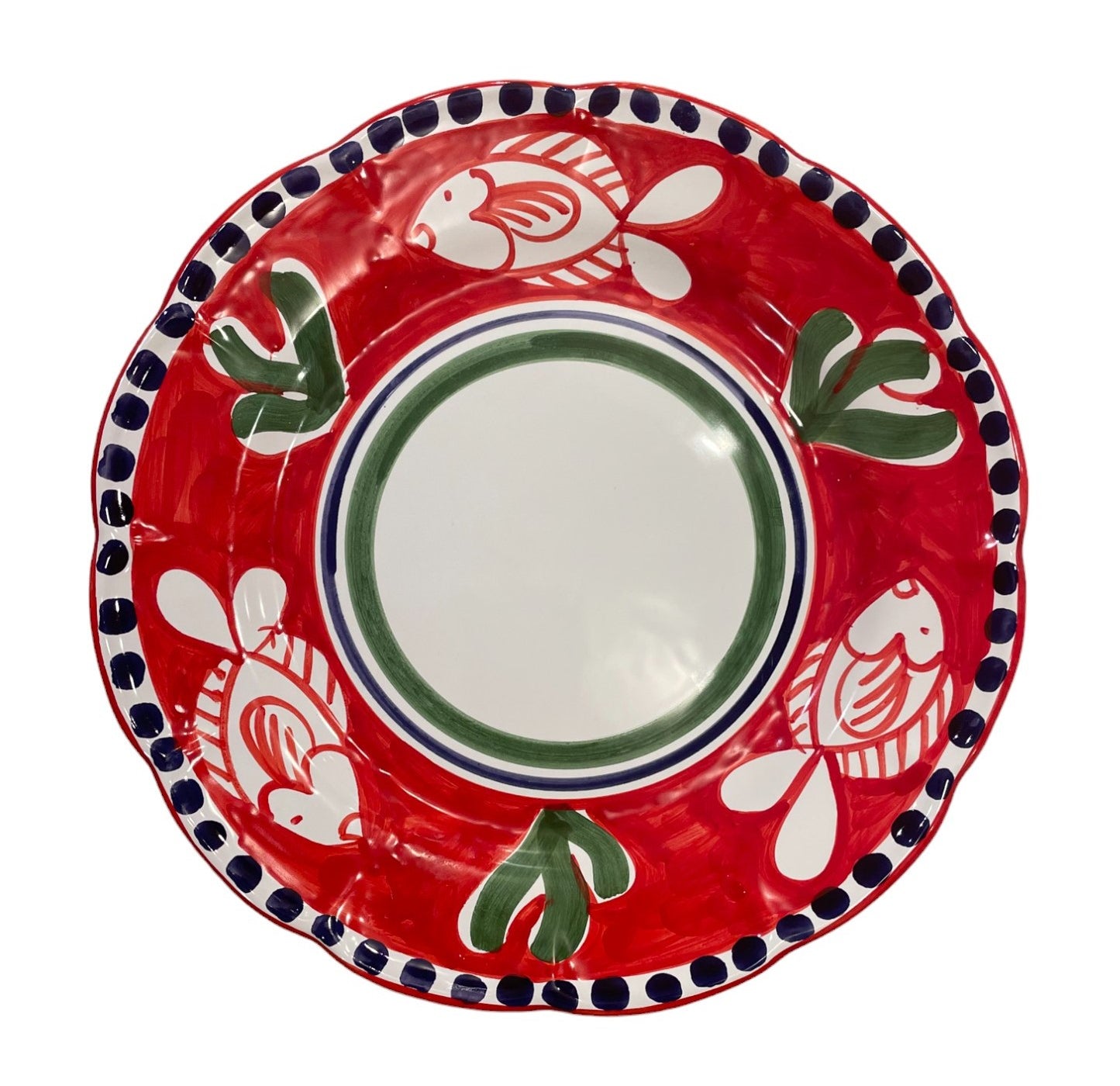 Hand Painted Zoo Plates - Red