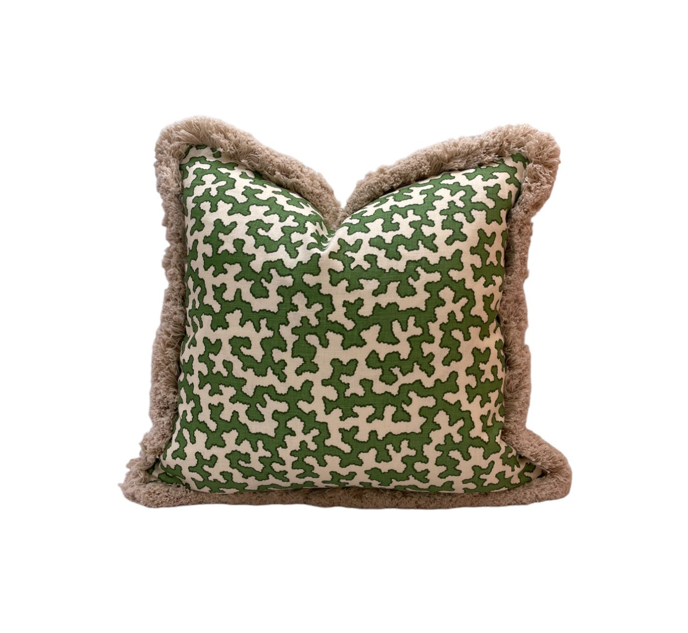 Sibyl Colefax Green Squiggle Fringed Cushion