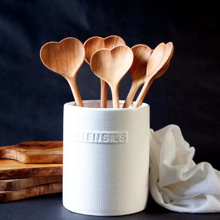 Heart Shaped Wooden Spoon