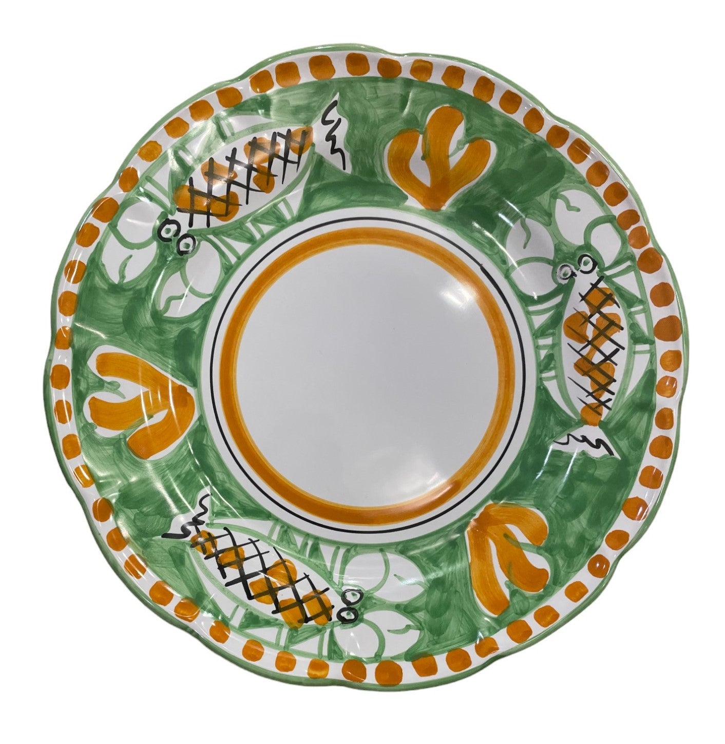 Hand Painted Zoo Plates - Green