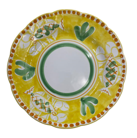 Hand Painted Zoo Plates - Yellow