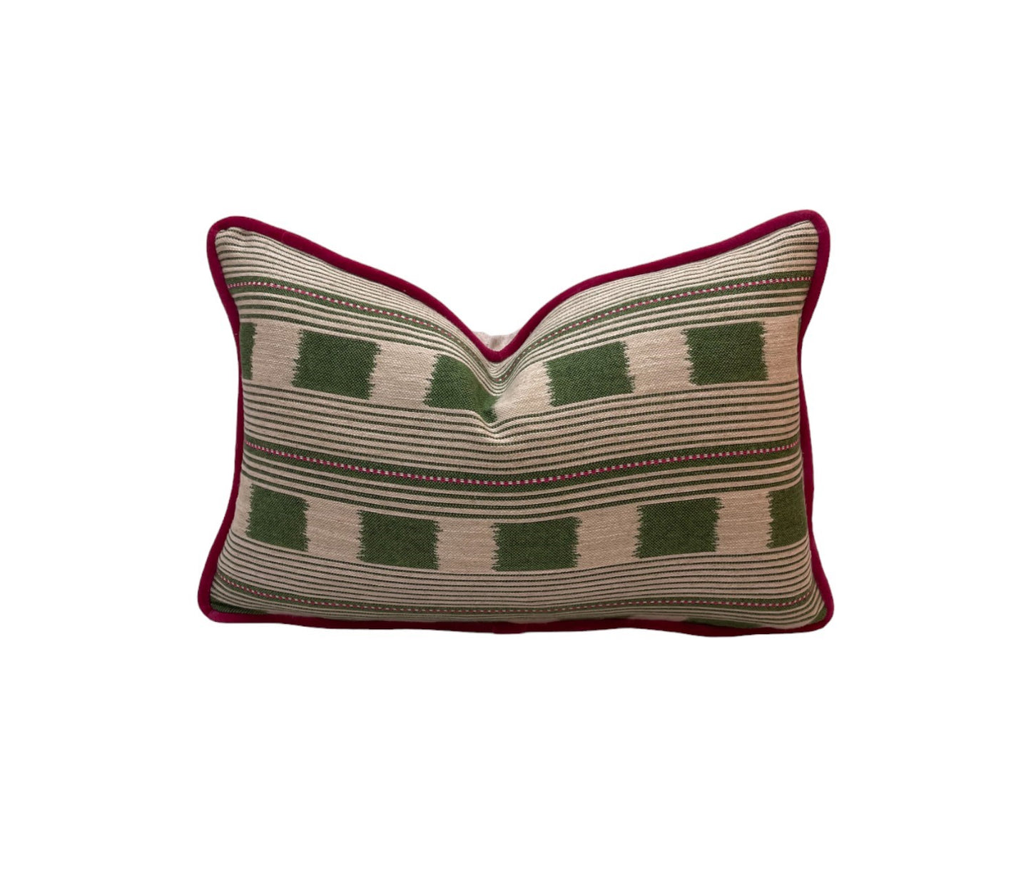 Christopher Farr Lost and Found Green Rectangle Cushion