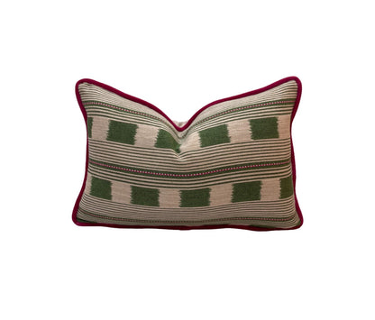 Christopher Farr Lost and Found Green Rectangle Cushion