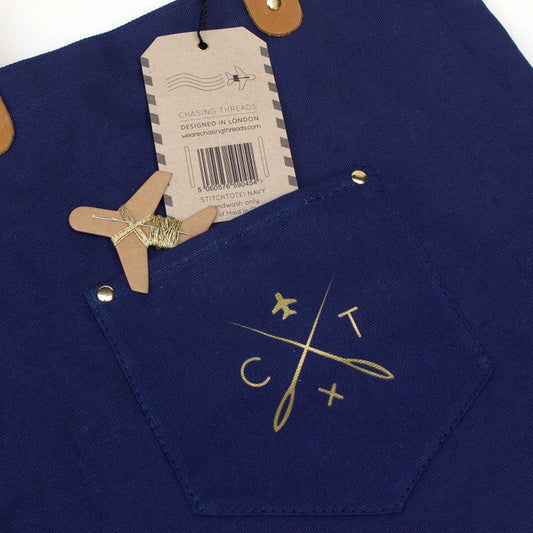 Stitch Where You've Been Tote Bag Kit Navy