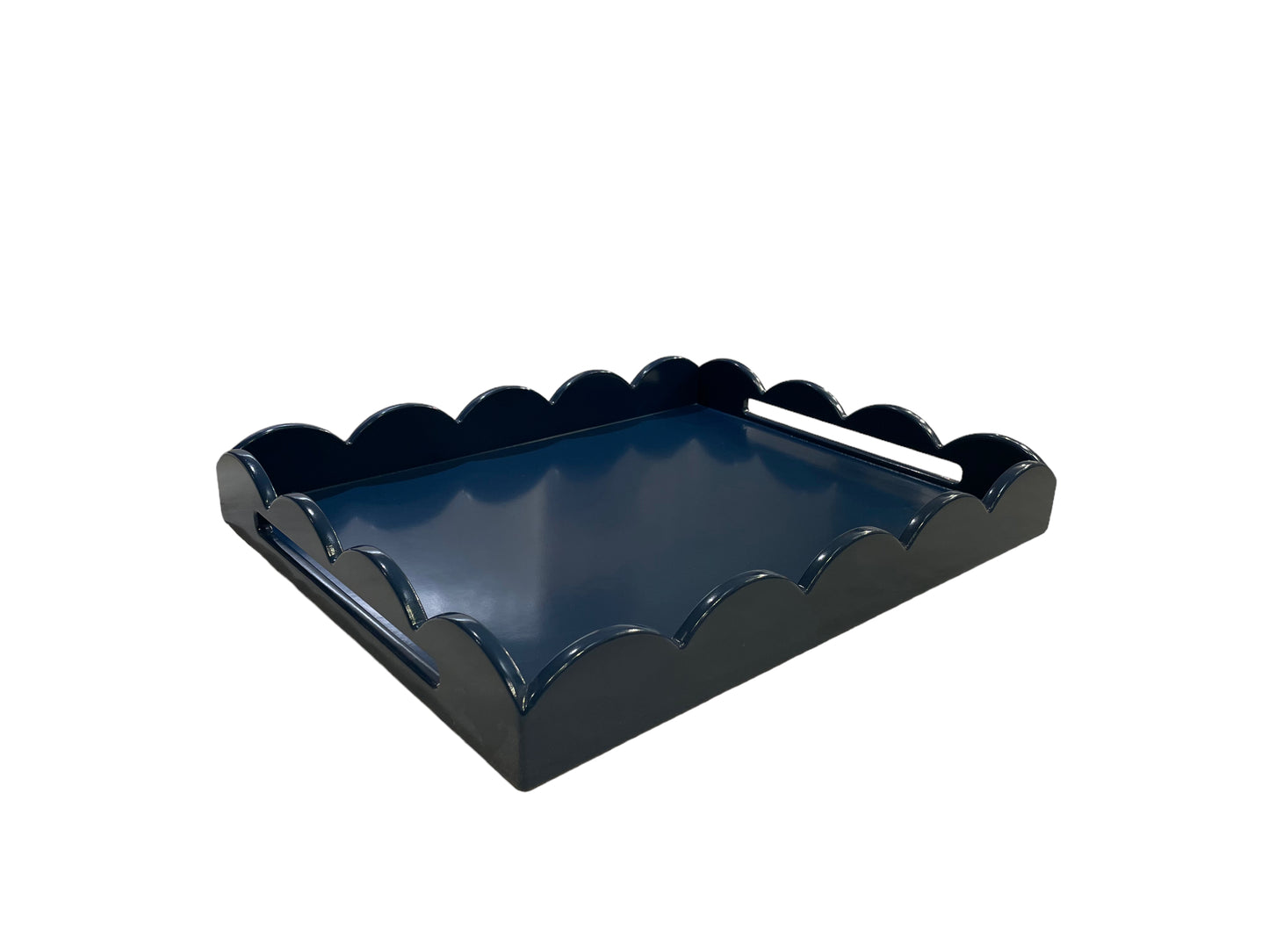 Ocean Blue Medium Scalloped Tray