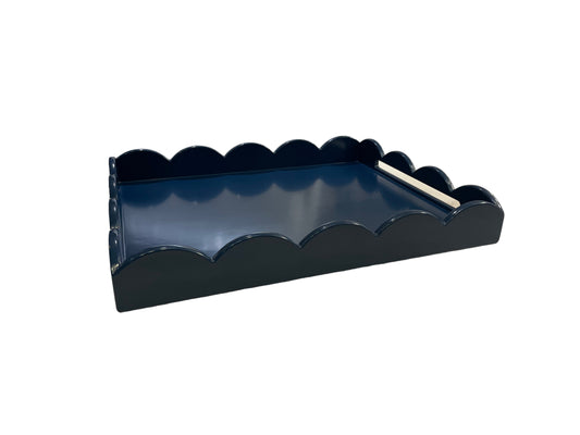 Ocean Blue Medium Scalloped Tray