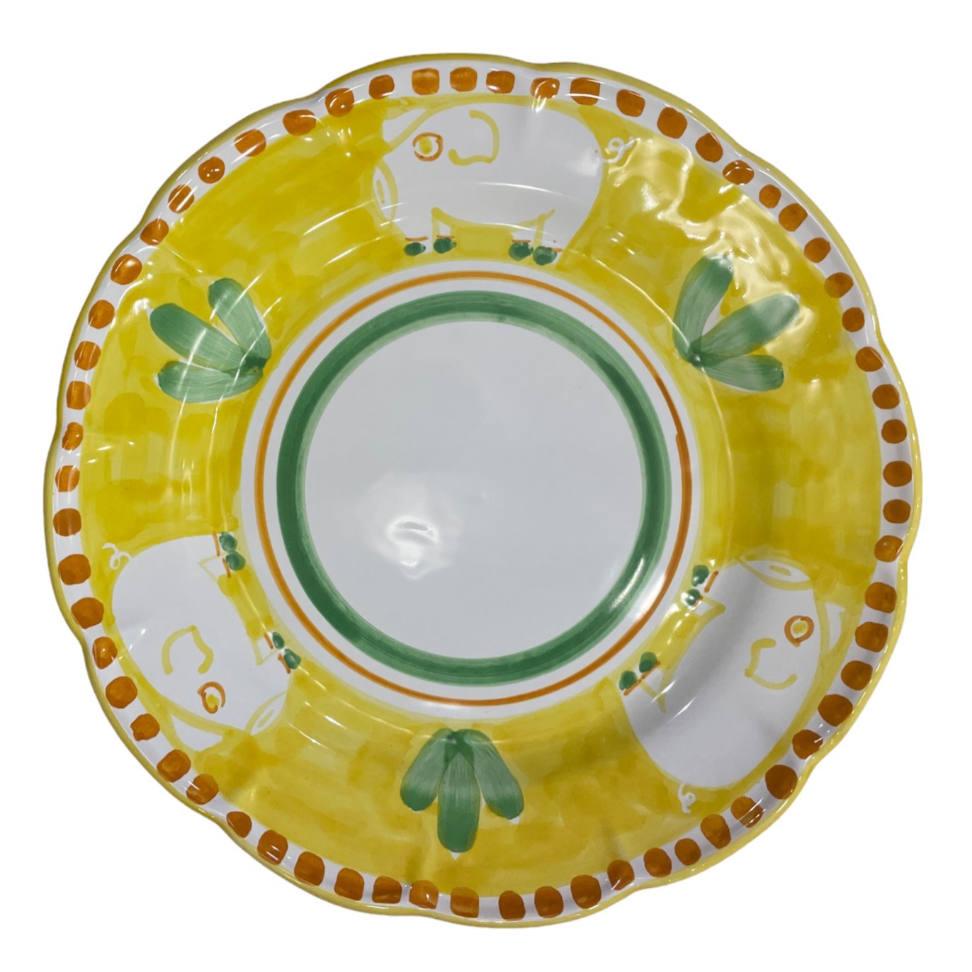 Hand Painted Zoo Plates - Yellow