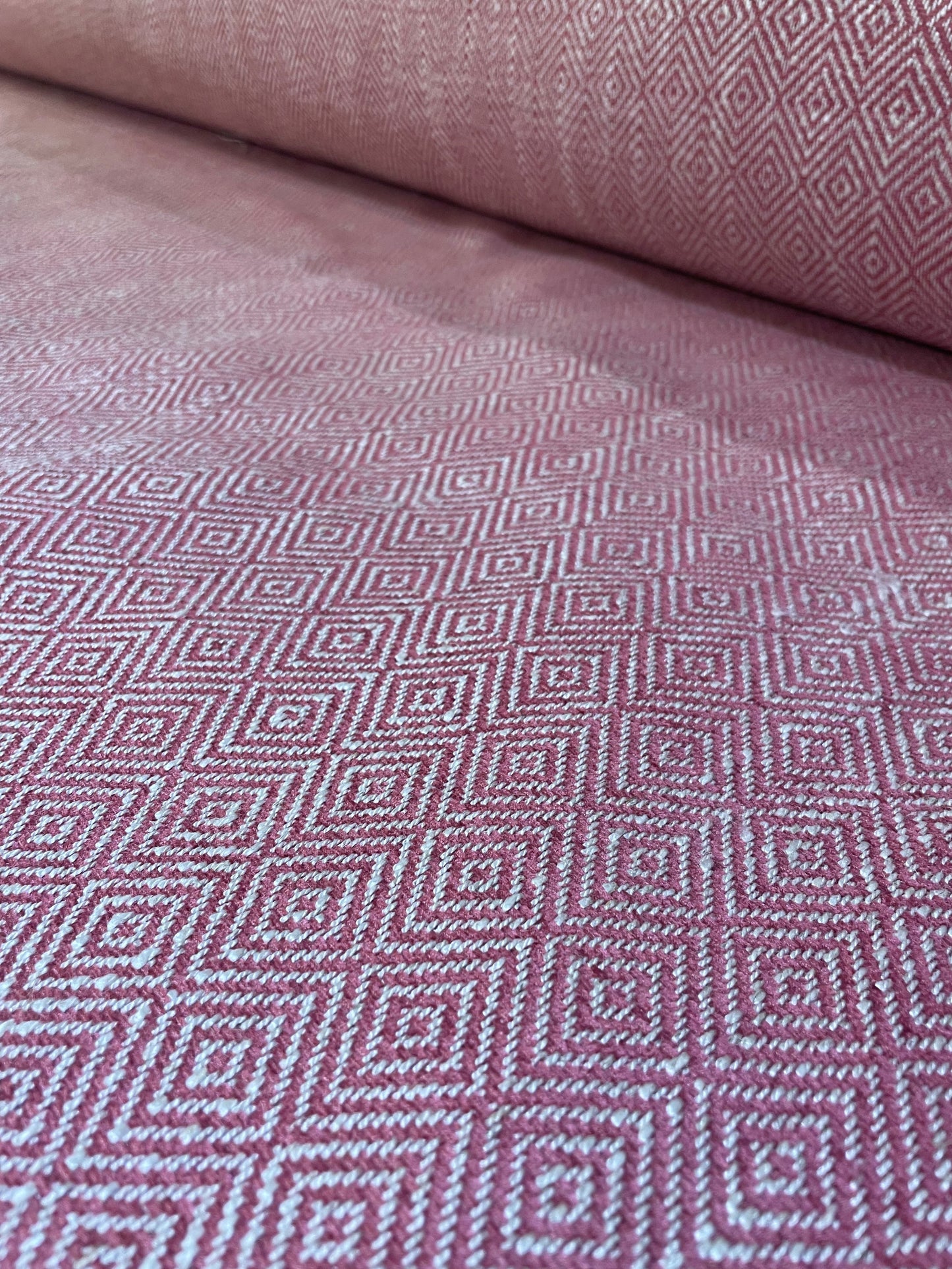 Ruby Red Geometric Weave